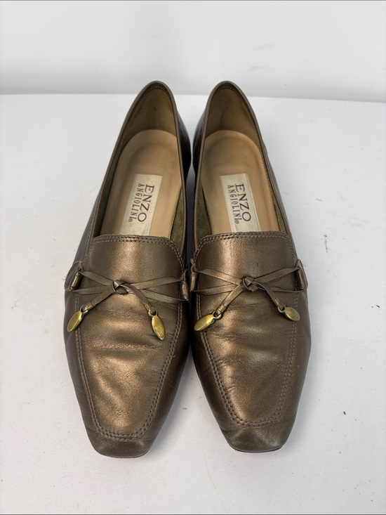 Enzo Angiolini Shoes - 🍎 Enzo Angiolini Metallic Bronze Leather Loafers